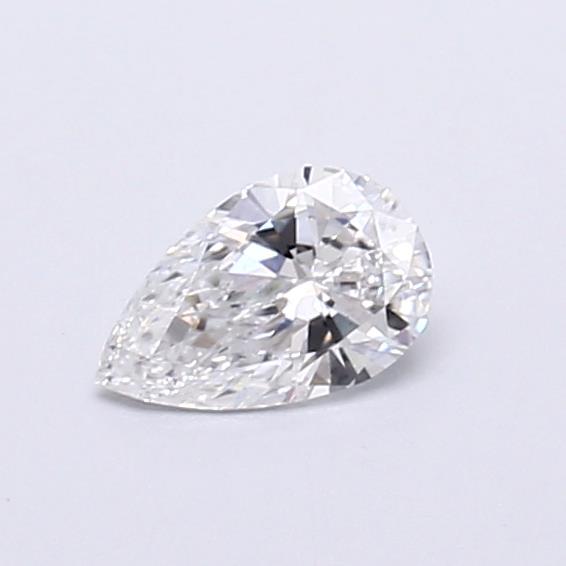 Actual 0.27 carat D Pear lab-grown diamond