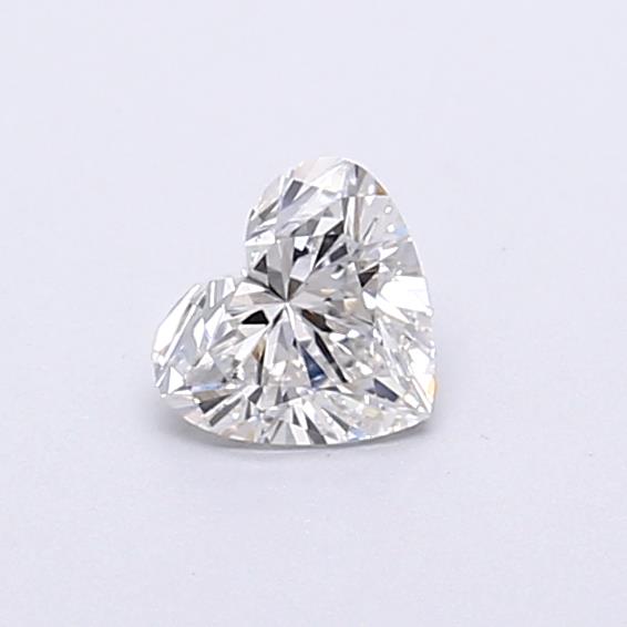 Actual 0.29 carat E Heart lab-grown diamond