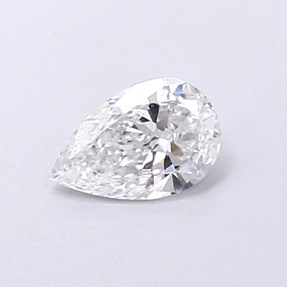 Actual 0.27 carat D Pear lab-grown diamond