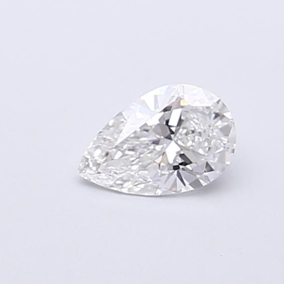 Actual 0.27 carat D Pear lab-grown diamond