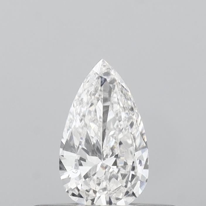 Actual 0.25 carat E Pear lab-grown diamond