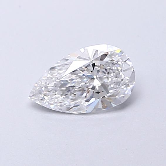 Actual 0.27 carat D Pear lab-grown diamond