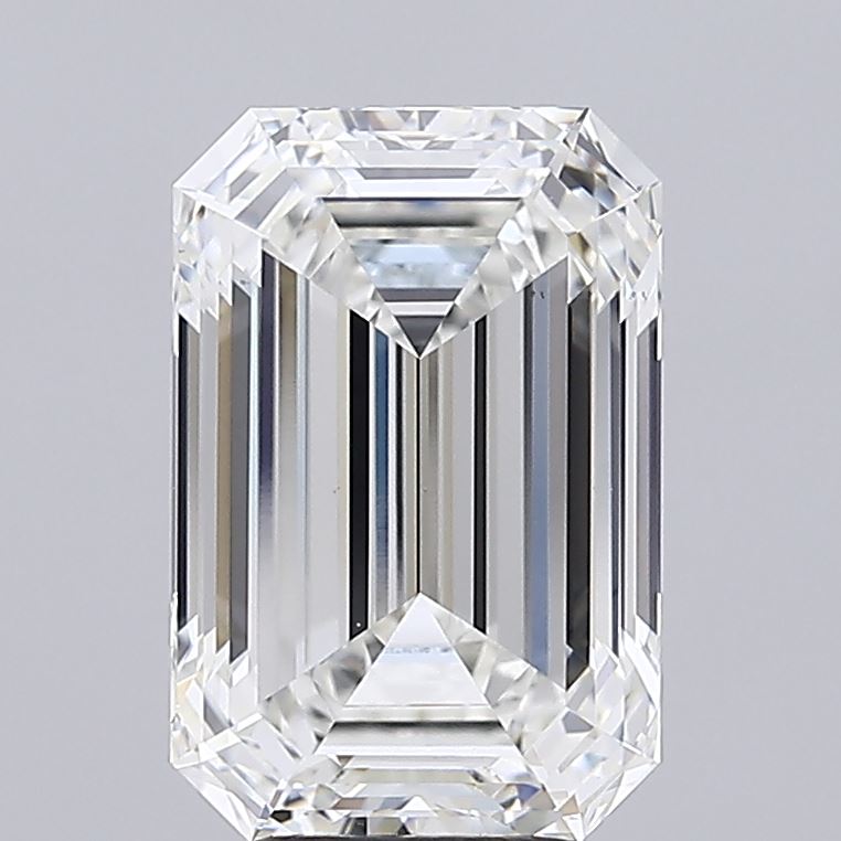 Actual 5.09 carat G Emerald lab-grown diamond