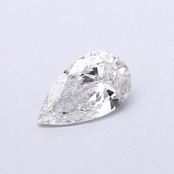Actual 0.27 carat E Pear lab-grown diamond