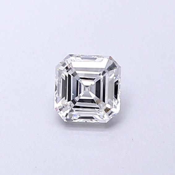 Actual 0.27 carat D Asscher lab-grown diamond