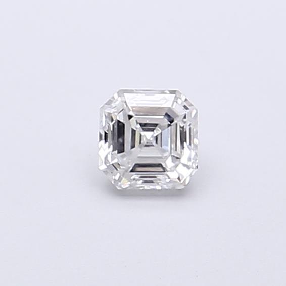 Actual 0.24 carat E Asscher lab-grown diamond