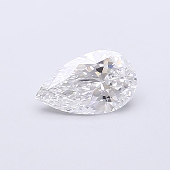 Actual 0.27 carat D Pear lab-grown diamond