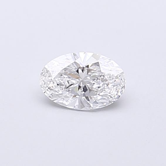 Actual 0.23 carat D Oval lab-grown diamond