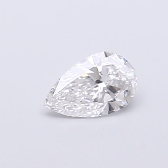 Actual 0.27 carat E Pear lab-grown diamond
