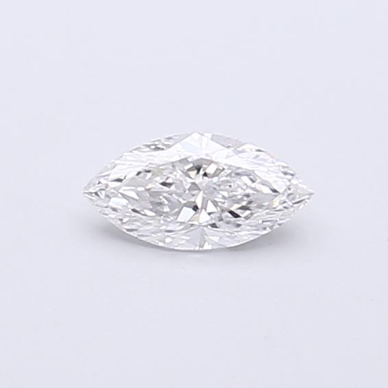 Actual 0.22 carat D Marquise lab-grown diamond