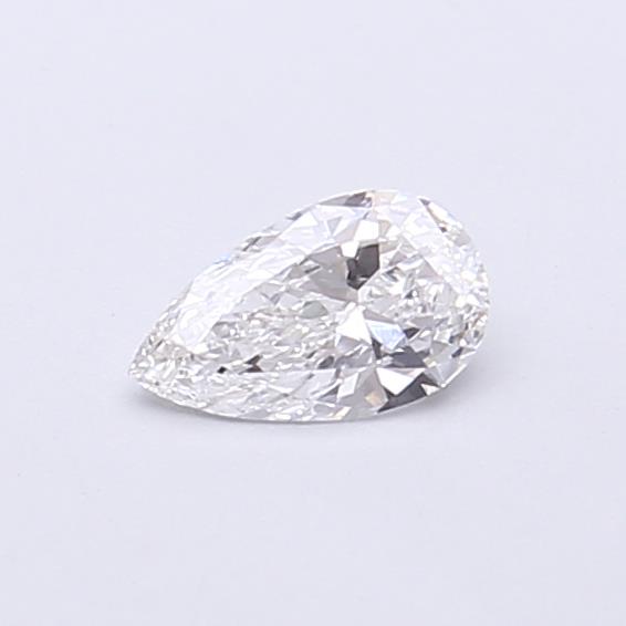 Actual 0.24 carat D Pear lab-grown diamond
