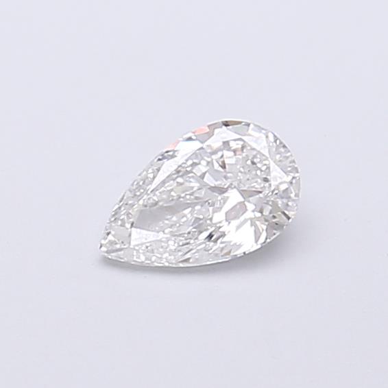 Actual 0.26 carat D Pear lab-grown diamond