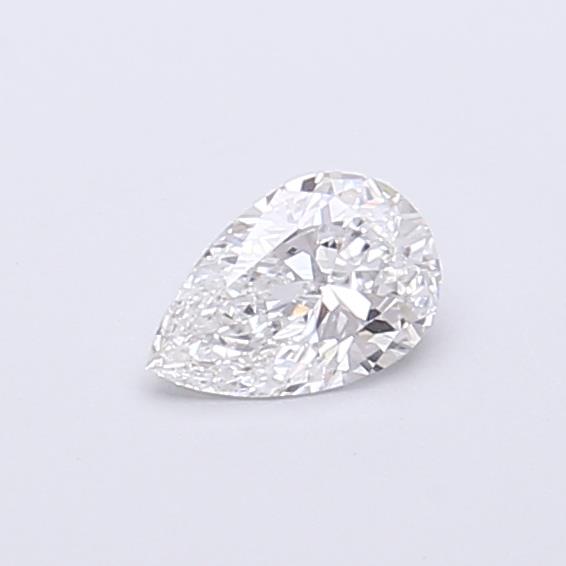 Actual 0.27 carat E Pear lab-grown diamond