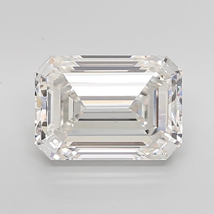 Actual 5.32 carat H Emerald lab-grown diamond