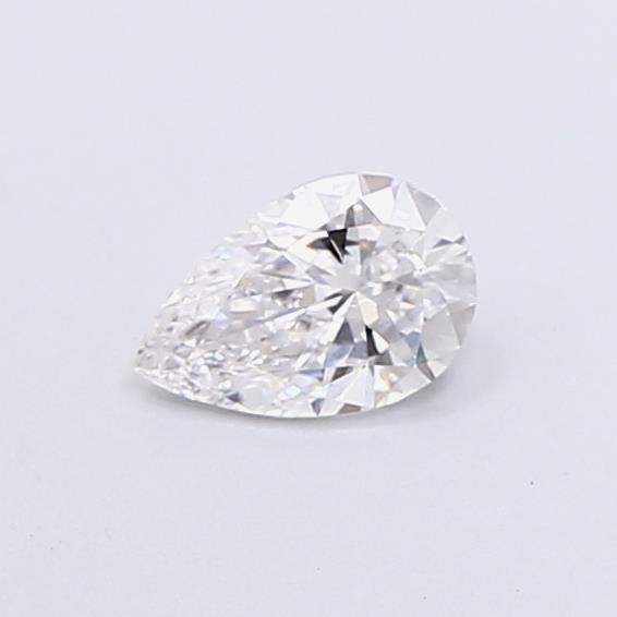 Actual 0.27 carat D Pear lab-grown diamond