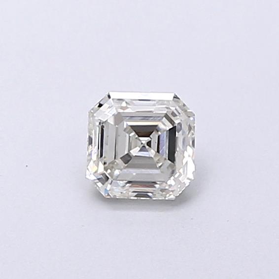Actual 0.31 carat H Asscher lab-grown diamond