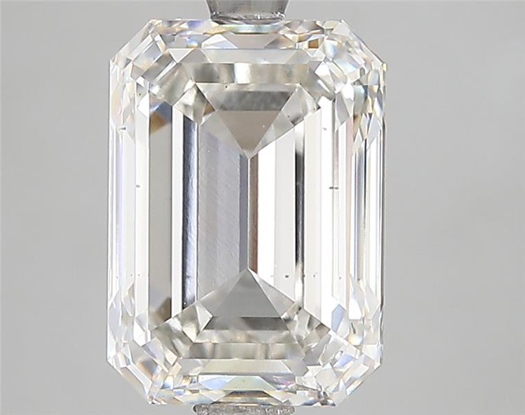 Actual 4.03 carat H Emerald lab-grown diamond