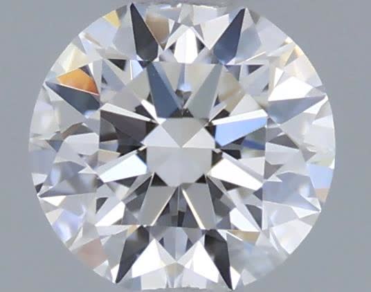 Actual 0.27 carat D Round lab-grown diamond