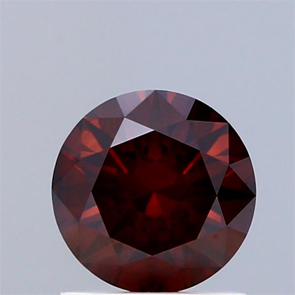 Actual 1.01 carat Deep Orange Round lab-grown diamond