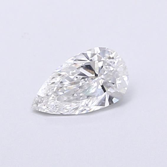 Actual 0.27 carat D Pear lab-grown diamond