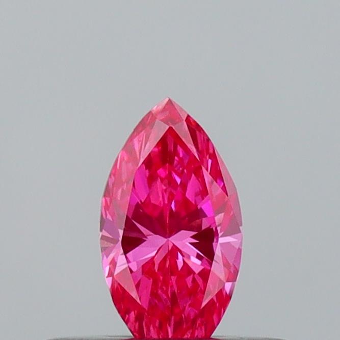 Actual 0.25 carat Fancy Vivid Pink Marquise lab-grown diamond