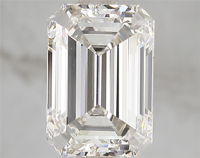 Actual 3.09 carat H Emerald lab-grown diamond
