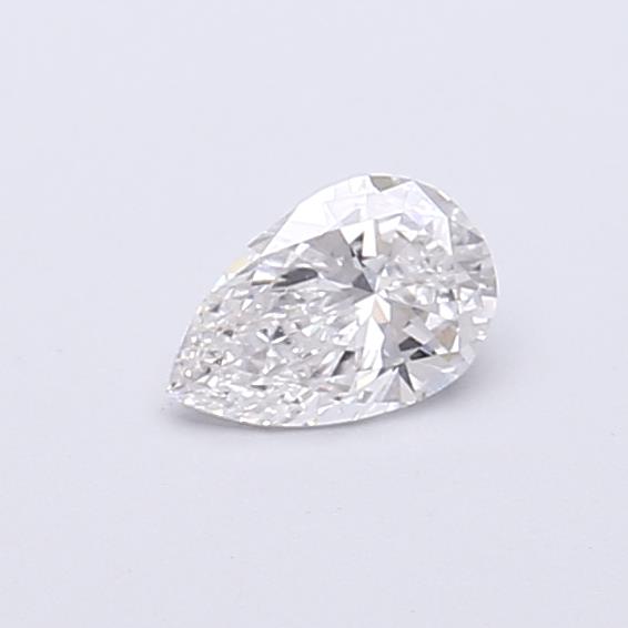 Actual 0.27 carat E Pear lab-grown diamond