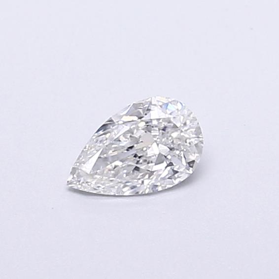 Actual 0.27 carat D Pear lab-grown diamond