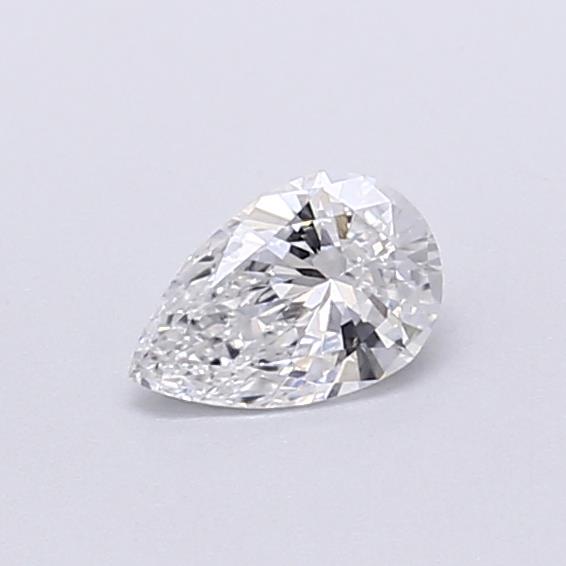 Actual 0.27 carat D Pear lab-grown diamond