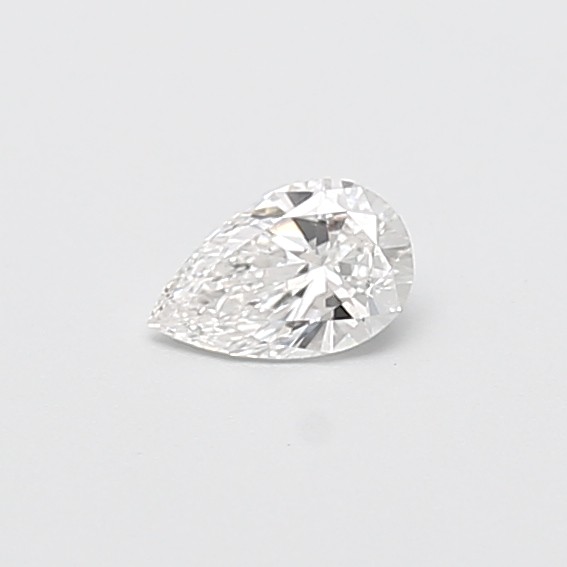 Actual 0.26 carat E Pear lab-grown diamond