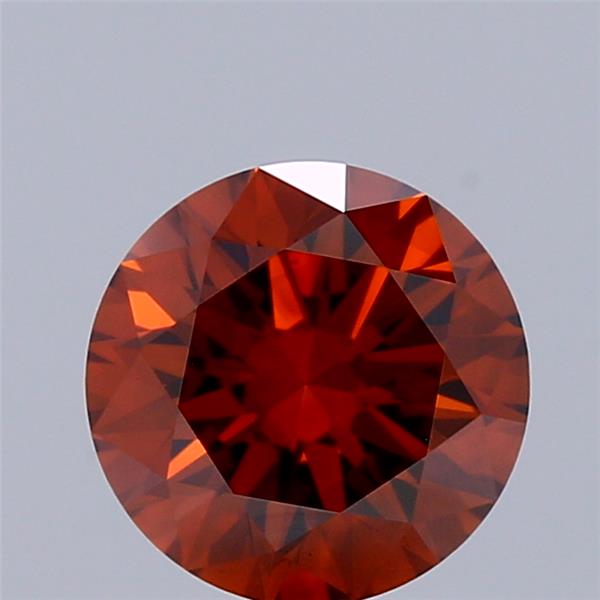 Actual 1 carat Deep Brownish Orange Round lab-grown diamond