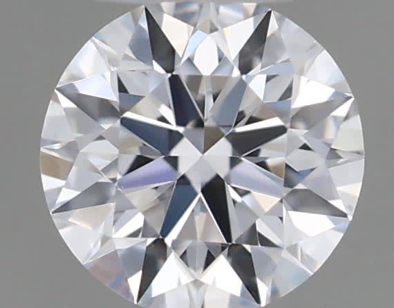Actual 0.27 carat D Round lab-grown diamond