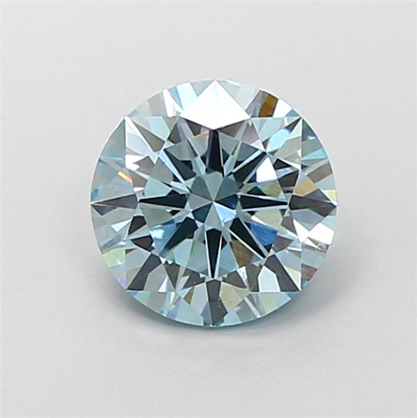 Actual 1.16 carat Intense Blue Round lab-grown diamond