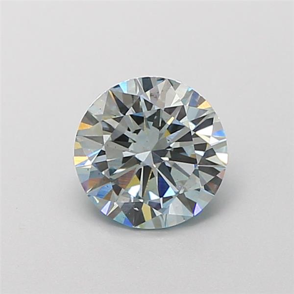 Actual 1.25 carat Blue Round lab-grown diamond