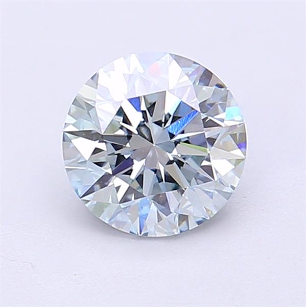 Actual 1.05 carat Intense Blue Round lab-grown diamond