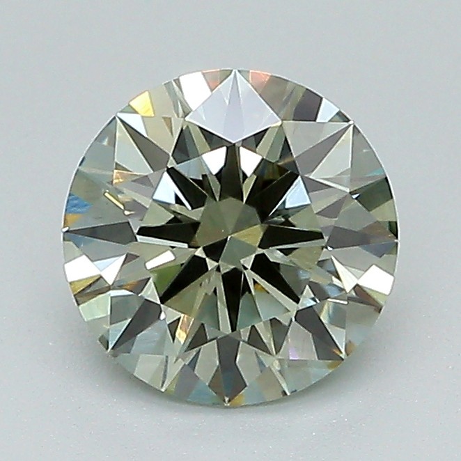 Actual 1.16 carat Intense Green Round lab-grown diamond
