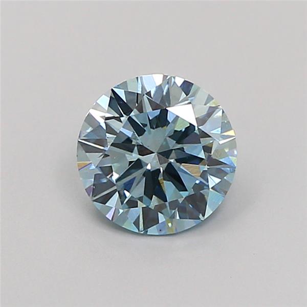 Actual 1.02 carat Intense Blue Round lab-grown diamond