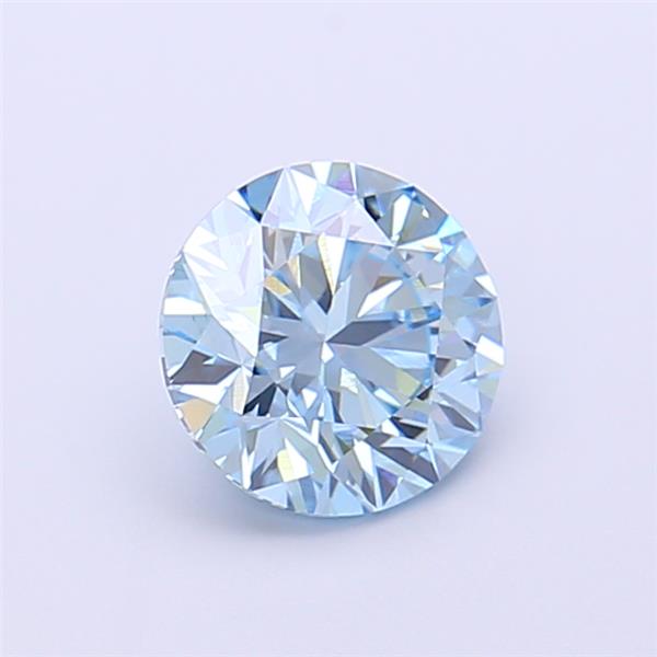 Actual 1.1 carat Vivid Blue Round lab-grown diamond
