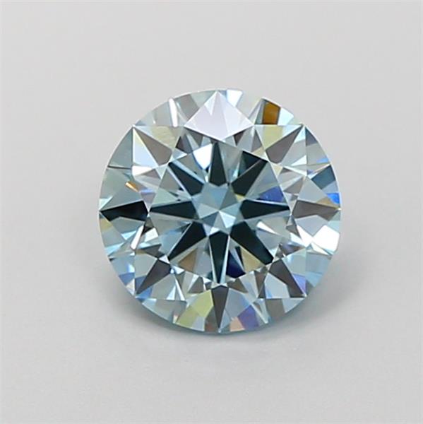 Actual 1.03 carat Intense Blue Round lab-grown diamond